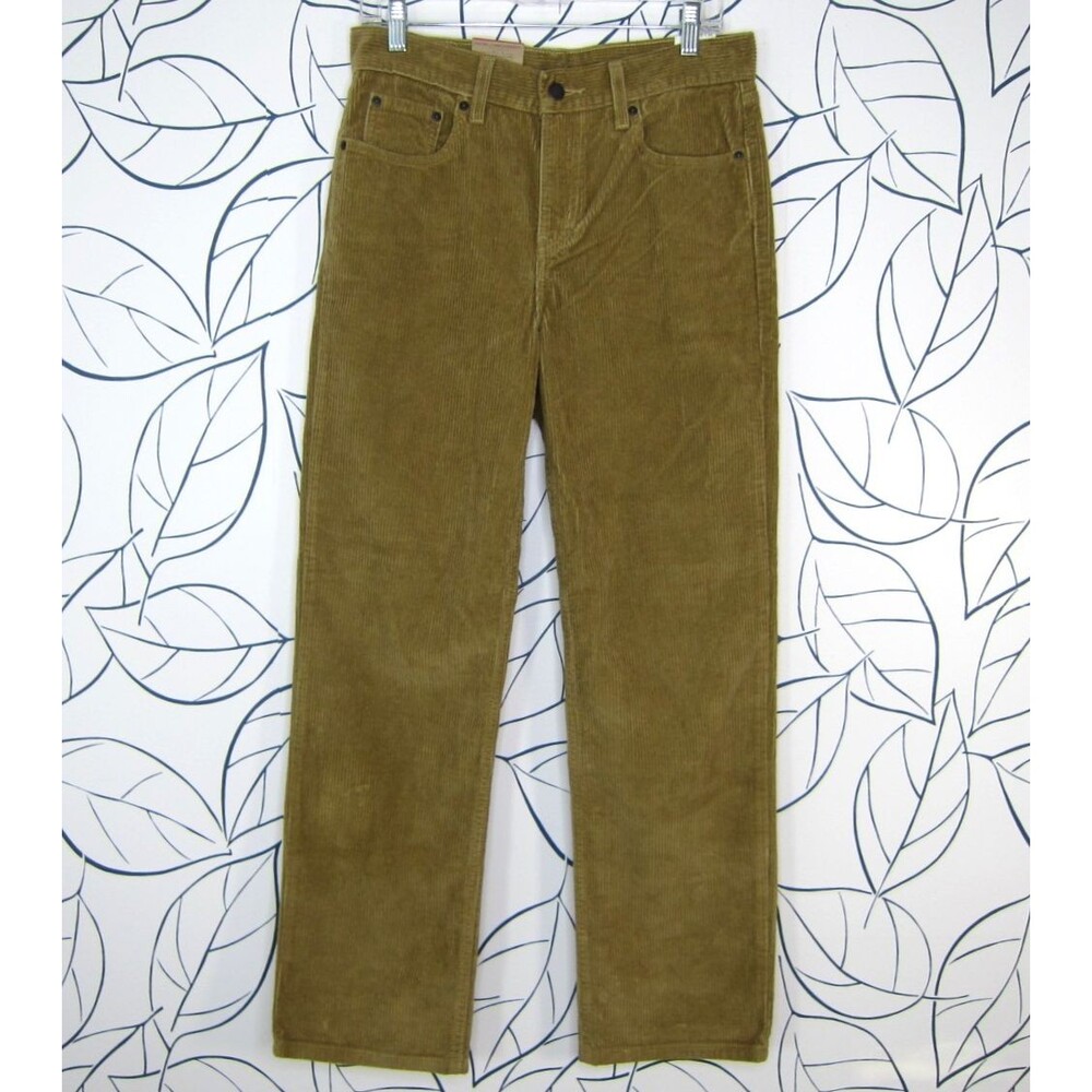Levi's Men's Low Pro Mid Rise Straight Leg Corduroy Tan Brown Jeans Size 28 X 30